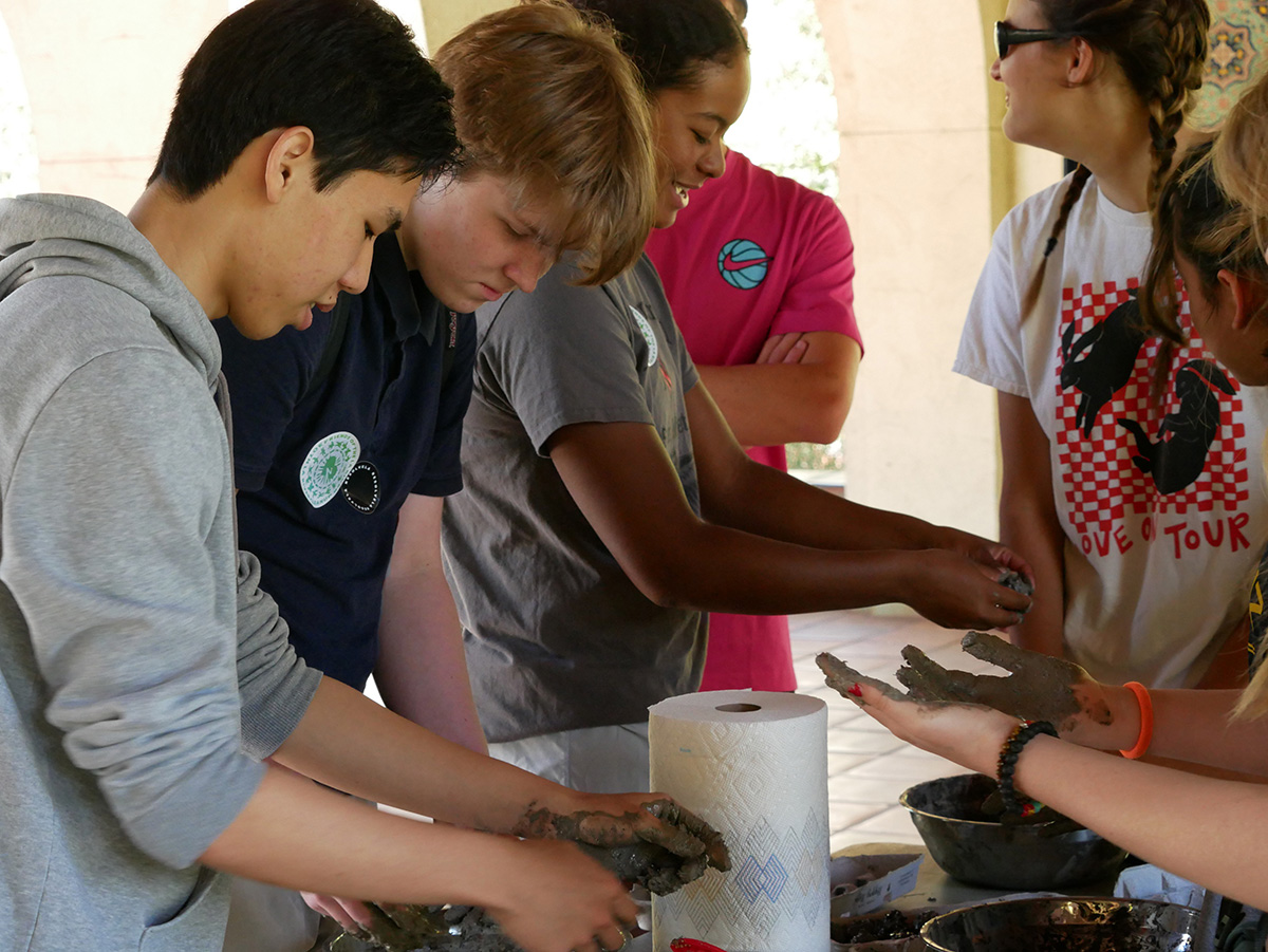 Resolve LA team making seed balls to give to local birds along the LA River